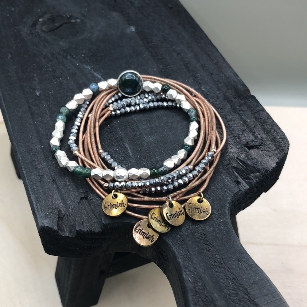 Erimish layering stackable boho wire string bracelet and more, small wrist.